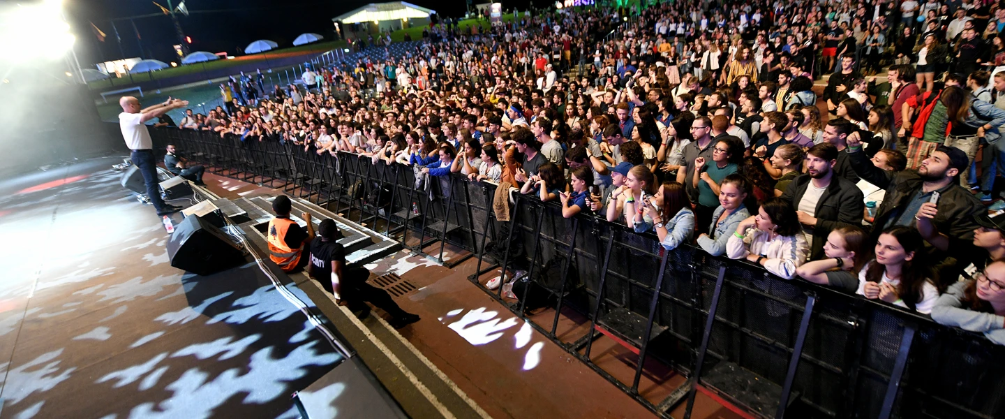 Some 2,500 Masa fellows, alumni and professionals from 40 countries gathered at Ra’anana Park Amphitheater in Israel to celebrate the launch of the 2019-20 programming year. Photo by Ran Biran.