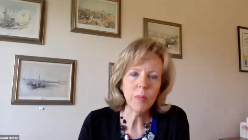 Susan M. Michael, the American director of the International Christian Embassy Jerusalem. Source: Screenshot.