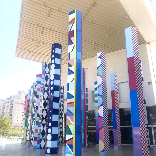 Pillars of Clila by Yaacov Agam. Photo by Judy Lash Balint.