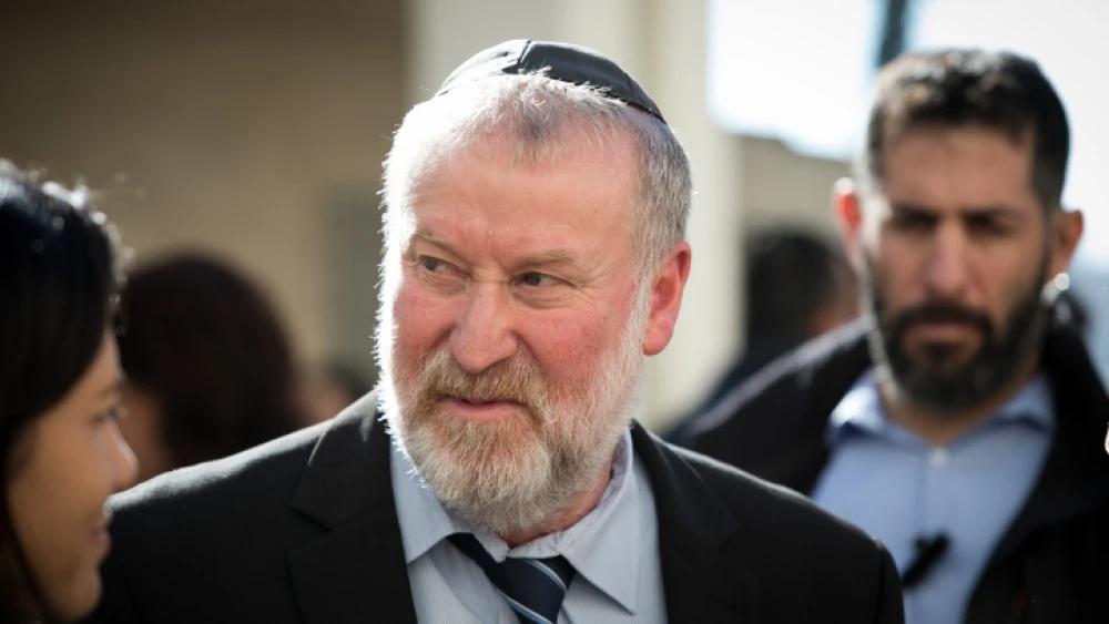 Israeli Attorney General Avichai Mandelblit at a ceremony for outgoing State Prosecutor Shai Nitzan in Jerusalem, on Dec. 18, 2019. Photo by Olivier Fitoussi/Flash90.