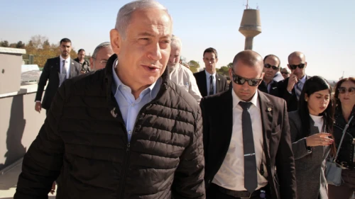 Israeli Prime Minister Benjamin Netanyahu visits the Jewish settlement of Alon Shvut, in Gush Etzion in the West Bank, on Nov. 19, 2019. Photo by Gershon Elinson/Flash90.