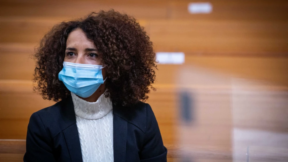 Labor Party member Ibtisam Mara'ana-Menuhin arrives for a hearing at the Supreme Court in Jerusalem, asking to overturn the decision of the Central Elections Committee to disqualify her candidacy in the March 23 general election, Feb. 24, 2021. Photo by Yonatan Sindel/Flash90.
