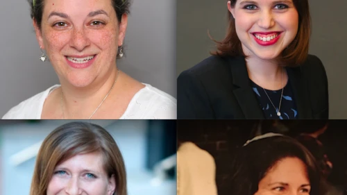 The four Jewish female religious leaders who spoke with JNS.org about feminism and Purim. Top row: Rabbi Ilana Garber (left) and Maharat Dasi Fruchter. Bottom row: Rabbi Leora Kaye (left) and Rabbi Margot Stein. Credit: Provided photos.