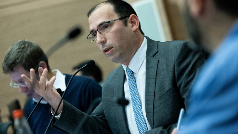 MK Simcha Rothman, chairman of the Knesset Constitution, Law and Justice Committee, Jan. 18, 2023. Photo by Yonatan Sindel/Flash90.