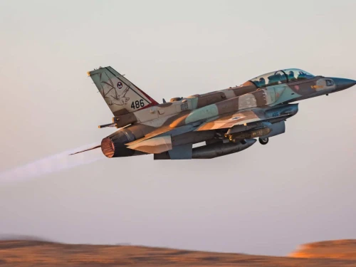 An Israeli Air Force fighter jet taking off for a mission. Credit: IAF.