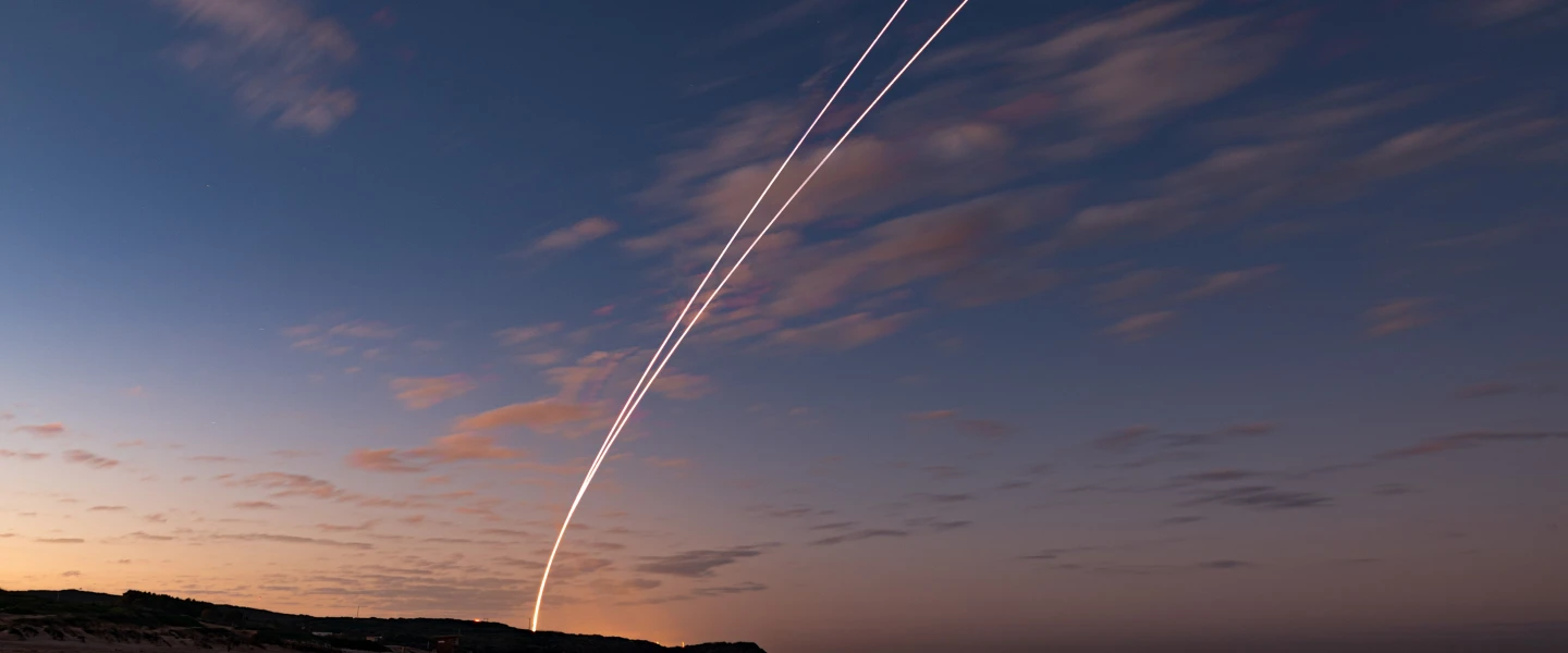 An Arrow 3 interceptor being launched during a flight test in central Israel, Jan 18, 2022. Photo by Avichai Socher.