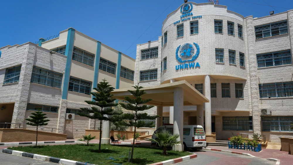 The U.N. Relief and Works Agency (UNRWA) building in the southern Gaza Strip on July 26, 2018. Photo by Abed Rahim Khatib/Flash90.