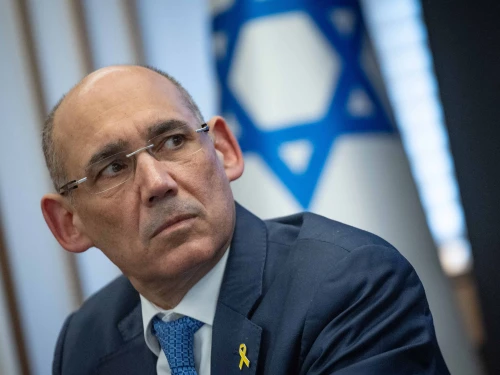 Governor of the Bank of Israel Prof. Amir Yaron attends a press conference at the Ministry of Finance in Jerusalem on August 6, 2025. Photo by Yonatan Sindel/Flash90.