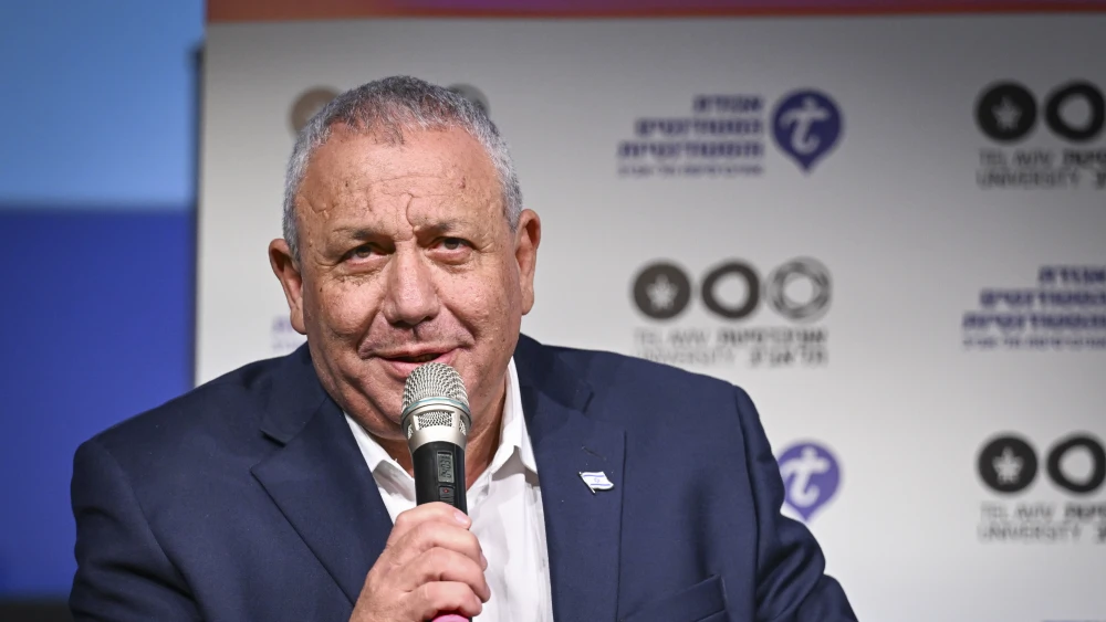 Yashar party chairman Gadi Eisenkot speaks during an election conference at Tel Aviv University, ahead of Israel’s upcoming general elections, Oct. 18, 2026. Photo by Avshalom Sassoni/Flash90.