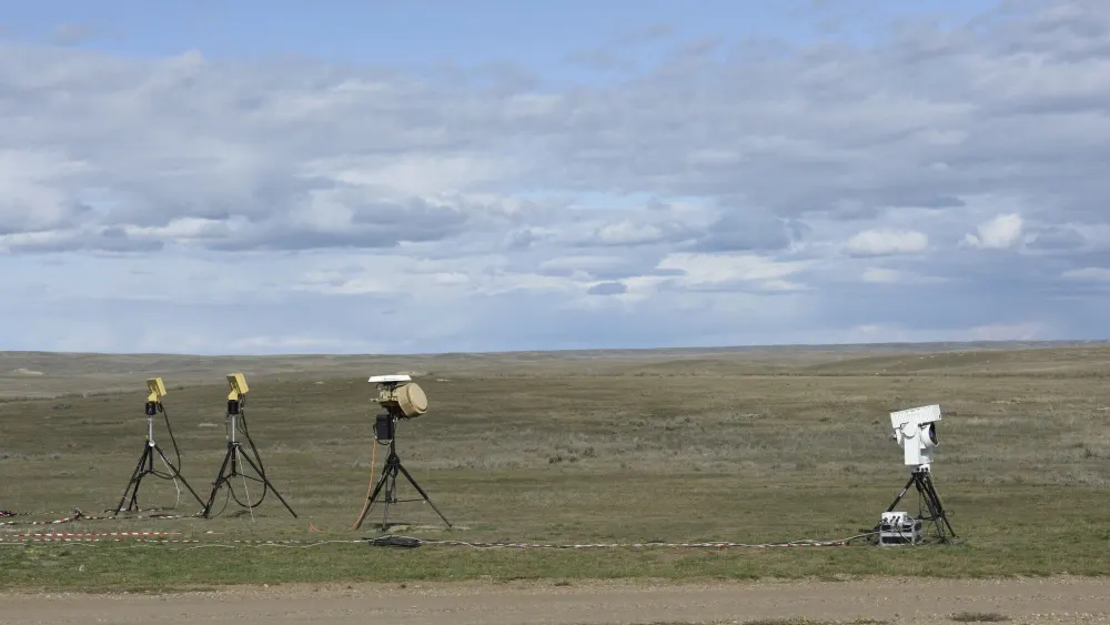 Components of the Rafael Advanced Defense Systems Ltd. Drone Dome System at the IDEaS CUAS Sandbox. Credit: Rafael Defense.