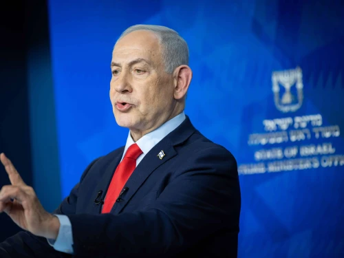 Israeli Prime Minister Benjamin Netanyahu holds a press conference at the Prime Minister's Office in Jerusalem, Jan. 27, 2026. Photo by Noam Revkin Fenton/POOL.