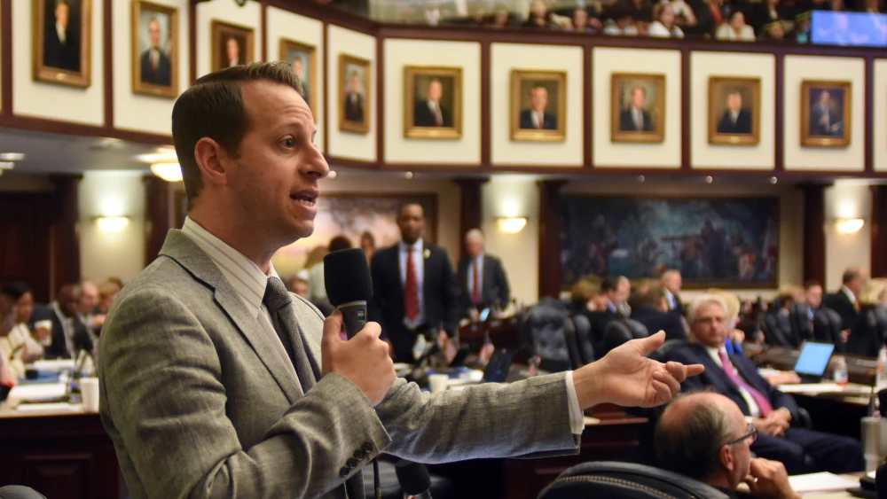Florida State Rep. Jared Moskowitz (D-Coral Springs) speaking on the floor on the Florida House of Representatives in 2016. Credit: Florida House of Representatives.