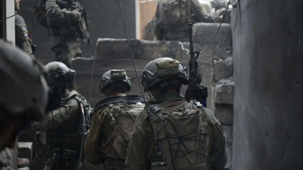 Israeli forces on patrol in the Gaza Strip, Feb. 3, 2024. Credit: IDF.