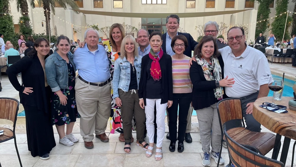 Robyn Schneider, Jackie Rabin, Harold Kaplan, Layne Zagorin, Linda Gold, Mike Gold, Ellen Spira Hattenbach, Rick Krosnick, Robin Kafenshtok, Chuck Kafenshtok, Sandy Goldstein, Bruce Goldstein at Sde Boker