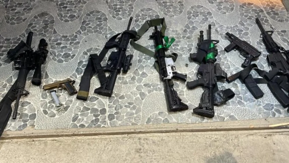 Some of Aqbat Jaber Brigade’s weapons confiscated by the IDF after a raid on Feb. 5, 2023. Credit: IDF Spokesperson.