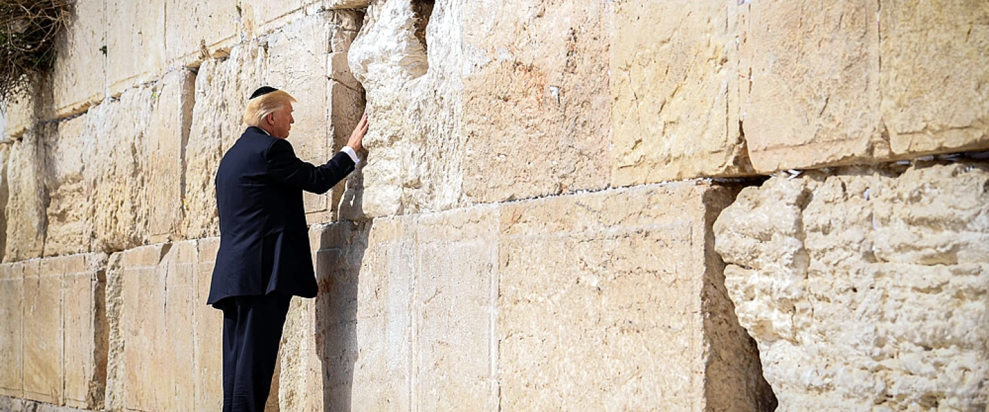 U.S. President Donald Trump visits the Western Wall in Jerusalem, May 22, 2017. Credit: GOP.