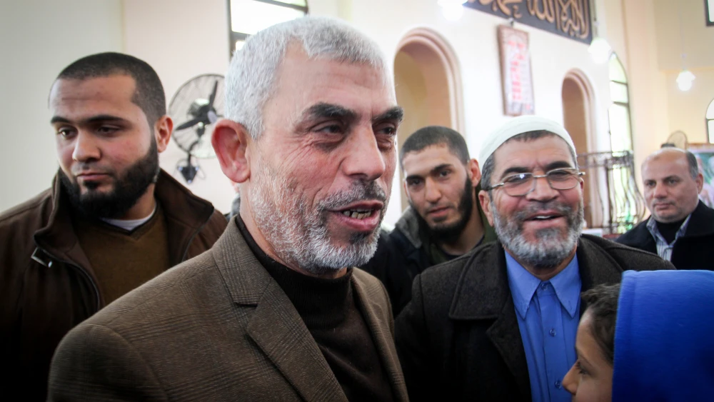 Yahya Sinwar, leader of Hamas in the Gaza Strip, Feb. 24, 2017. Photo by Abed Rahim Khatib/Flash90.