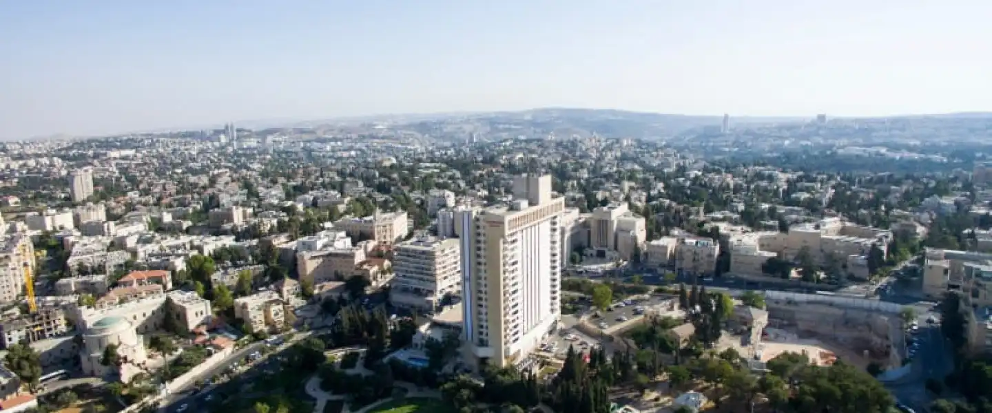 An aerial view of the Leonardo Hotel in Jerusalem. July 10, 2017. Photo by Gidi Avinary/Flash90.