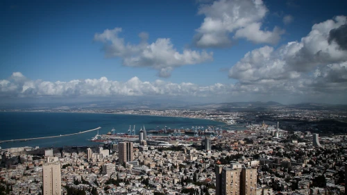 View of the port in the northern Israeli city of Haifa. Credit: Marcelo Sus/Flash90.