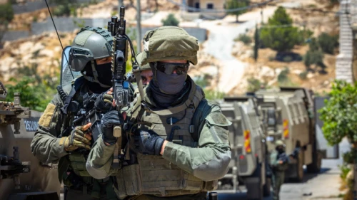 Members of the Yamas counter-terrorist unit participate in a military operation in Dahariya. The unit is attached to the Israeli Border Police, but a direct subordinate to the Shin Bet. Aug. 2, 2022. Photo by Nati Shohat/Flash90,