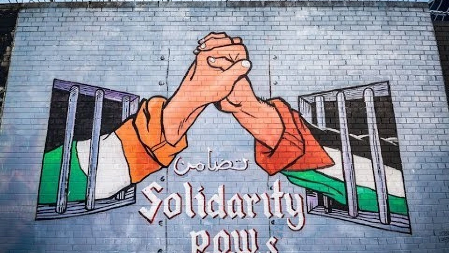 A visual used on college campuses in Ireland supporting Palestinians, anti-Israel bias and the BDS movement. Source: Screenshot.