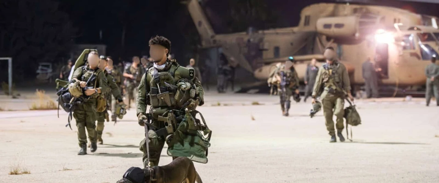 IDF special forces operators arrive at the Masyaf missile production plant in western Syria, Sept. 8, 2024. Credit: IDF Spokesperson's Office.