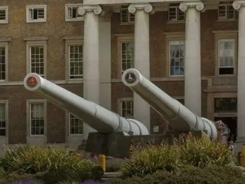 Visitor exit the Imperial War Museum in London, the U.K. Photo courtesy of the Imperial War Museum.