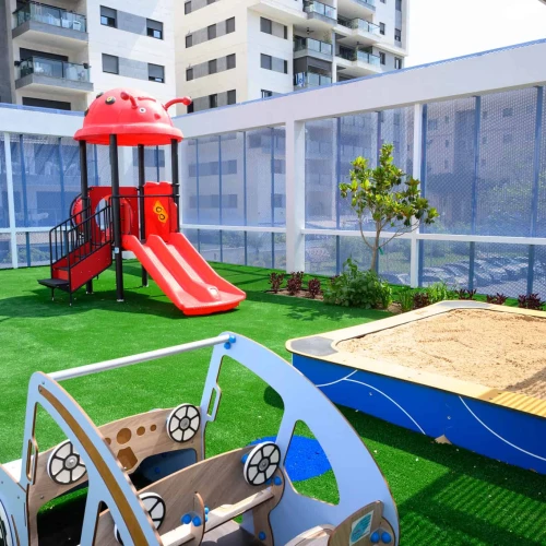A view of the playground in Beit Raz, an inclusive early childhood campus launched by Beit Issie Shapiro in Ra'anana, on June 4, 2025. Credit: Courtesy of Beit Issie.