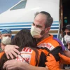United Hatzalah CEO Eli Beer arrives at Ben-Gurion International Airport near Tel Aviv by private jet after recovering from COVID-19 at a hospital in Miami, April 21, 2020. Photo by Yehuda Haim/Flash90.