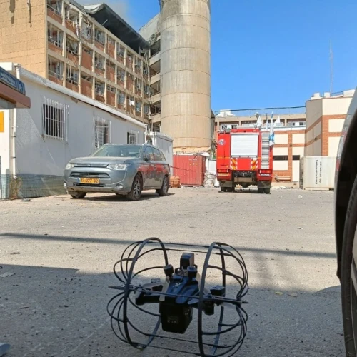 A Rooster drone rolls on the ground. Credit: Courtesy of Robotican Ltd.