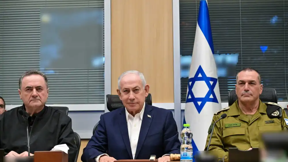 Benjamin Netanyahu, Israel Katz and Eyal Zamir