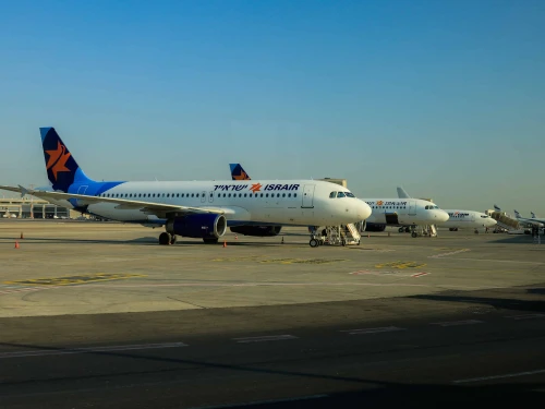 An Israir plane at the Ben Gurion International airport near Tel Aviv on Oct. 31, 2024. Photo by Nati Shohat/Flash90.