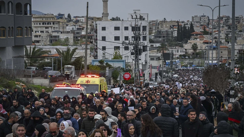 Israeli Arabs protest in Sakhnin