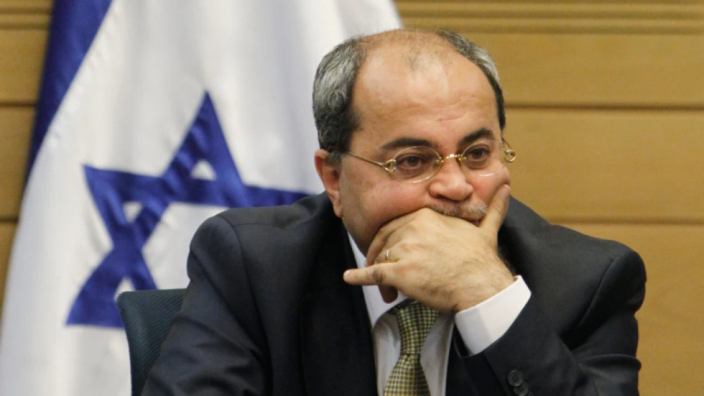 Knesset member Ahmad Tibi attends a meeting of the opposition at the Knesset on March 11, 2014. Photo by Miriam Alster/Flash90.