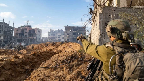 Israeli troops operating in the Hamas-ruled Gaza Strip, Nov. 22, 2023. Credit: IDF.