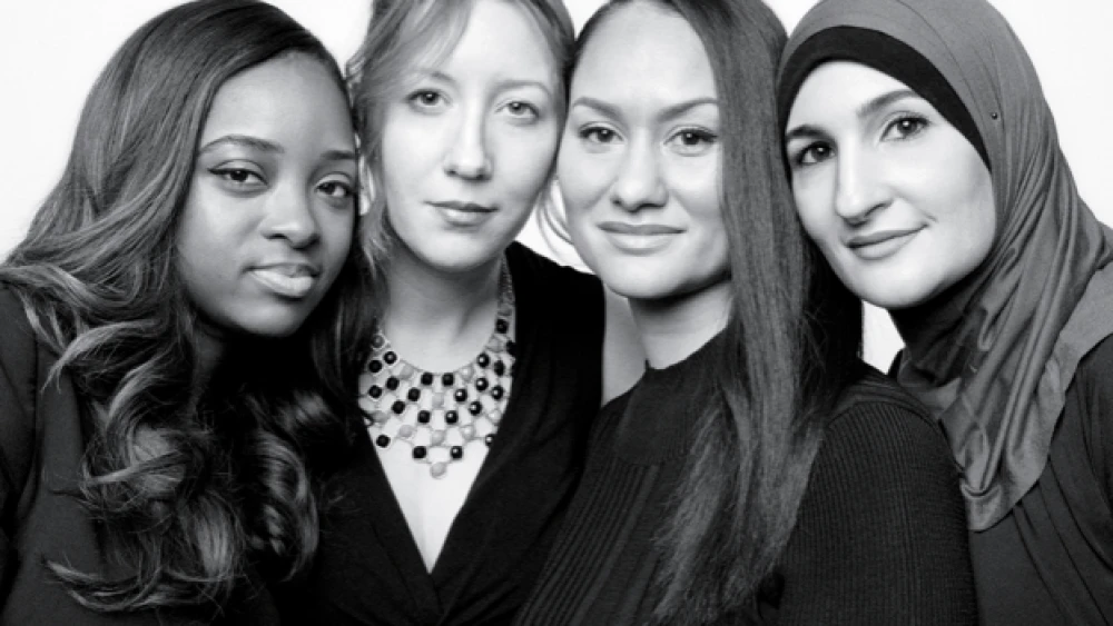 Women’s March leaders (from left) Tamika Mallory, Bob Bland, Carmen Perez and Linda Sarsour. Source: Screenshot.
