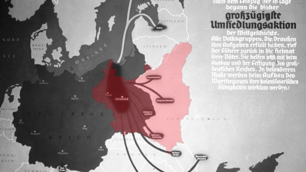 A Nazi propaganda poster depicting colonization plans for Eastern Europe under Generalplan Ost. Source: German Federal Archives/Wikimedia