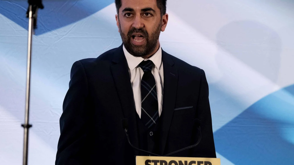 Humza Yousaf in Edinburgh, Scotland on March 27, 2023. Credit: Altopix/Shutterstock.