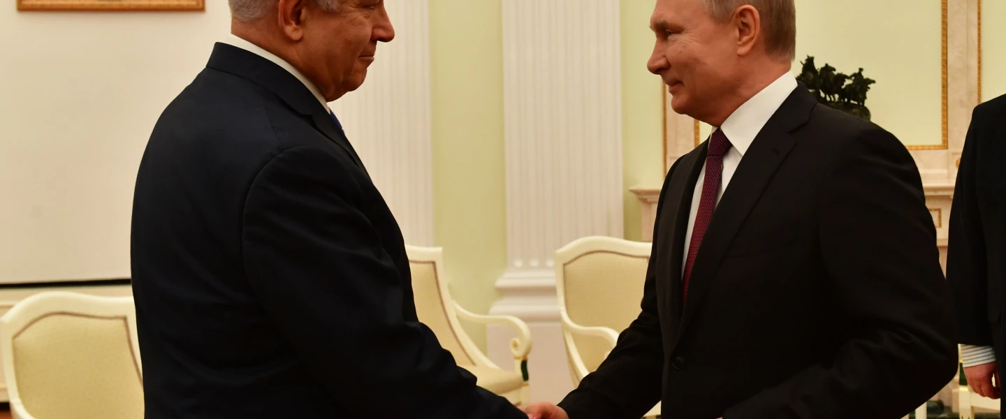 Israeli Prime Minister Benjamin Netanyahu and Russian President Vladimir Putin in Moscow on April 4, 2019. Credit: Kobi Gideon/GPO.
