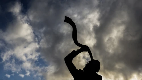 Shofar in Meron