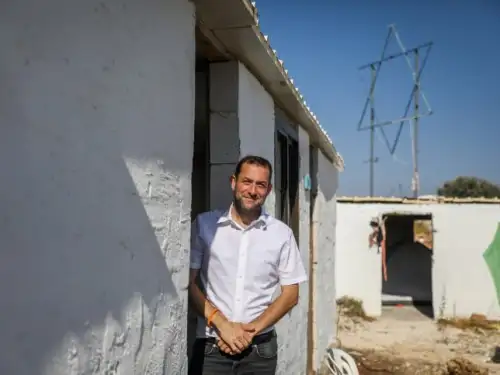 Samaria Regional Council head Yossi Dagan at the Evyatar outpost in Samaria, June 22, 2023. Credit: Flash90.