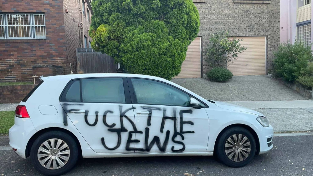 The aftermath of an antisemitic attack in Sydney, Australia, on Jan. 5, 2025. Photo courtesy of Alex Ryvchin/Executive Council of Australian Jewry.