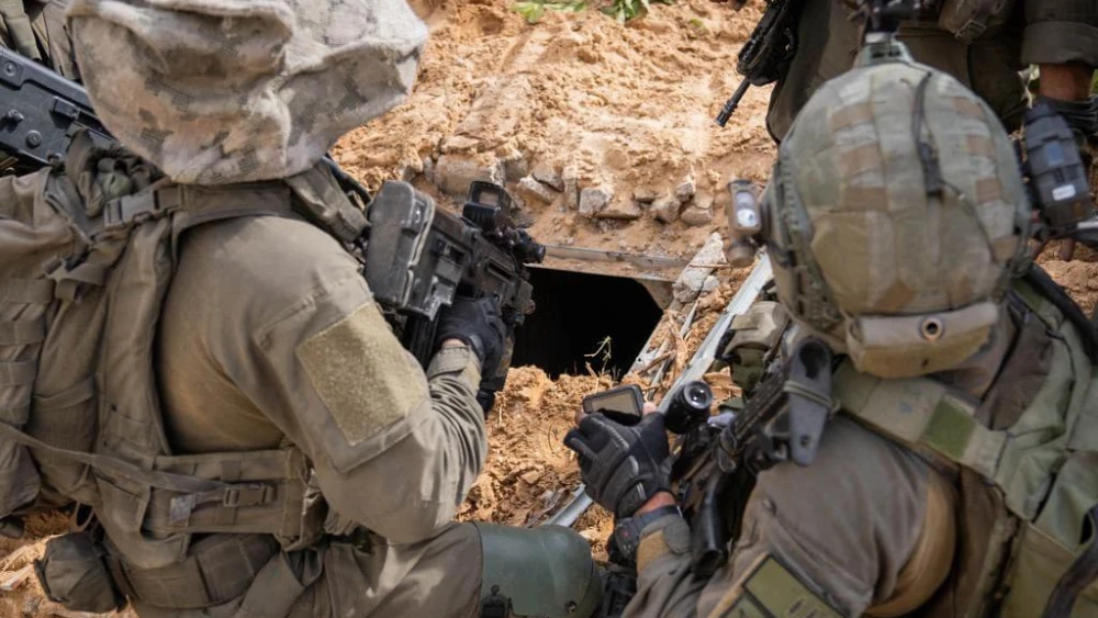 Israeli troops operating in the Hamas-ruled Gaza Strip, Dec. 28, 2023. Credit: IDF.