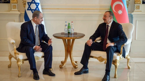 Israeli Prime Minister Benjamin Netanyahu meets with the President of Azerbaijan Ilham Heydar Oghlu Aliyev, on Dec. 13, 2016. Photo by Haim Zach/GPO.