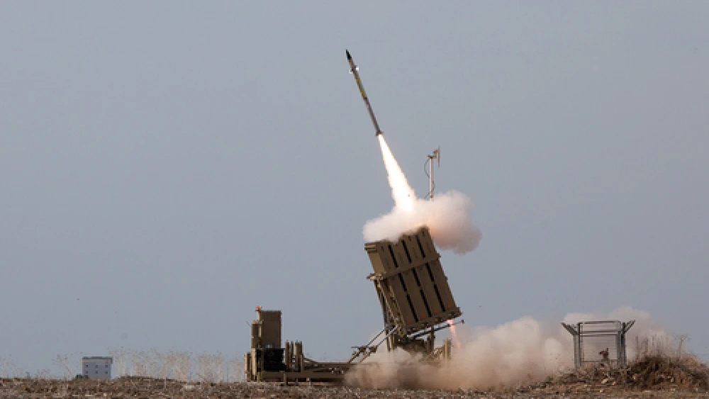 Israel’s Iron Dome system launches a missile to intercept a rocket coming from Gaza. Photo by Nehemia Gershuni-Aylho.