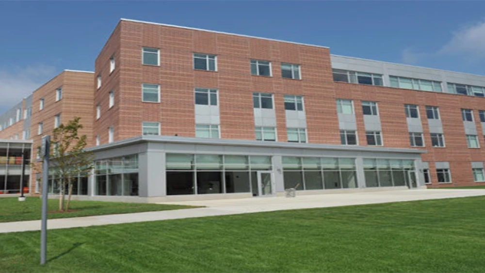 Newton North High School in Newton, Mass. The Newton school district has been beset by accusations of anti-Israel bias in its school curriculum. Credit: Newton North High School via Facebook.