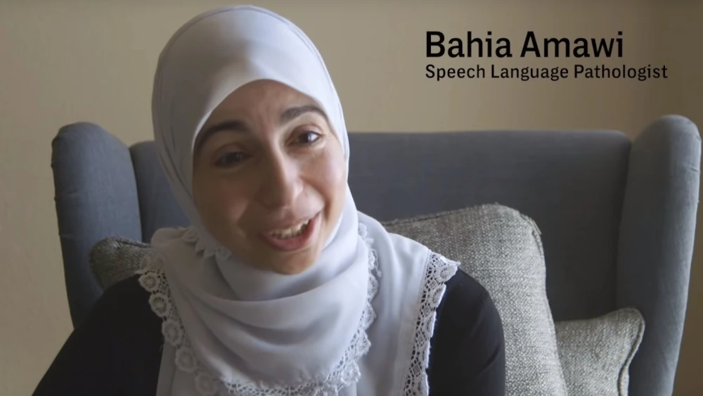 Bahia Amawi, a specialist who has worked for the Pflugerville Independent School District since 2009 as an independent contractor, was fired for refusing to endorse an anti-BDS law in Texas. Credit: Screenshot via The Intercept.
