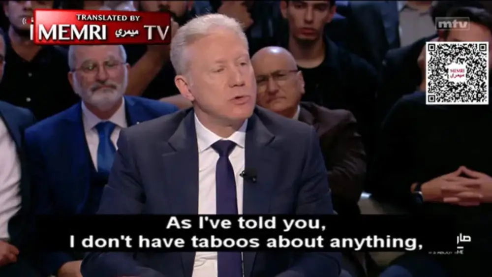 Lebanese Foreign Minister Youssef Rajji. Source: MEMRI.