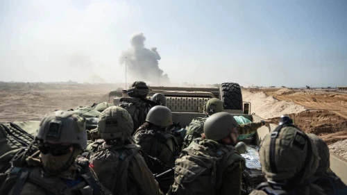 Israeli troops operating in the Hamas-ruled Gaza Strip, Nov. 28, 2023. Credit: IDF.
