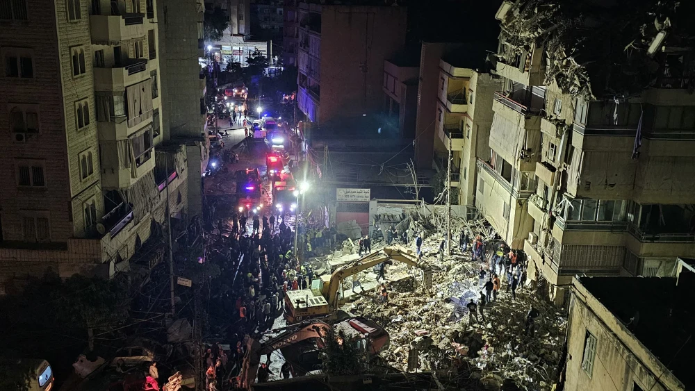 The site of an Israel Defense Forces airstrike in Beirut's southern suburbs, May 6, 2026. Photo by AFP via Getty Images.